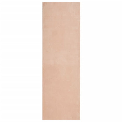 Rug HUARTE Short Pile Soft and Washable Blush 80x250 cm