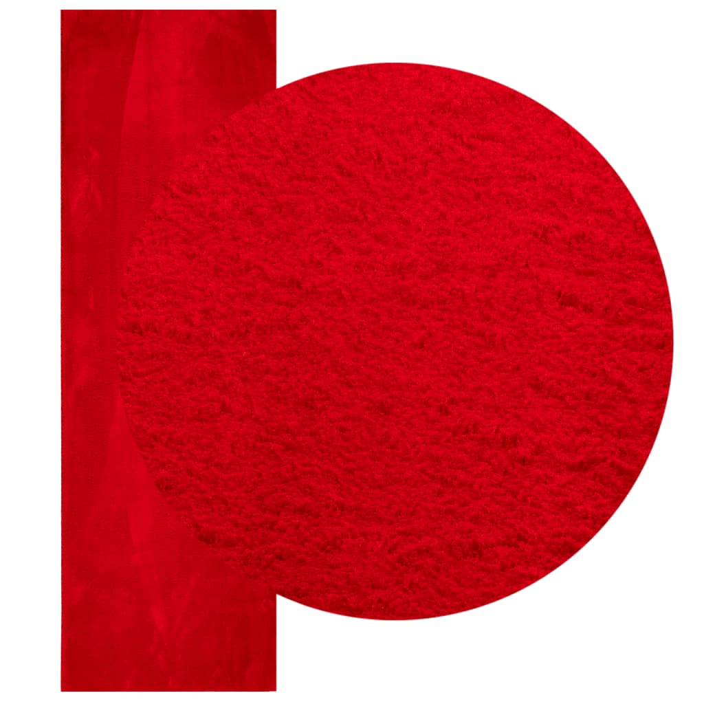 Rug HUARTE Short Pile Soft and Washable Red 80x250 cm