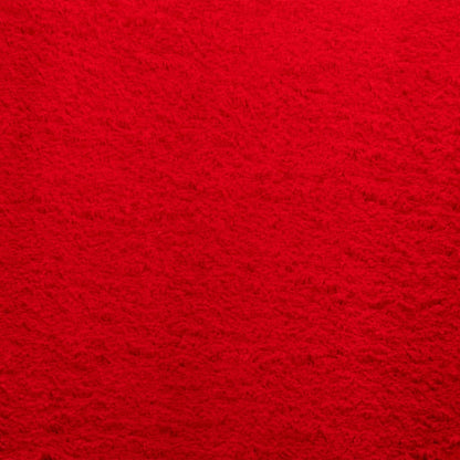 Rug HUARTE Short Pile Soft and Washable Red 120x120 cm