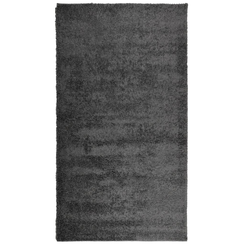 Shaggy Rug PAMPLONA High Pile Modern Anthracite 60x110 cm