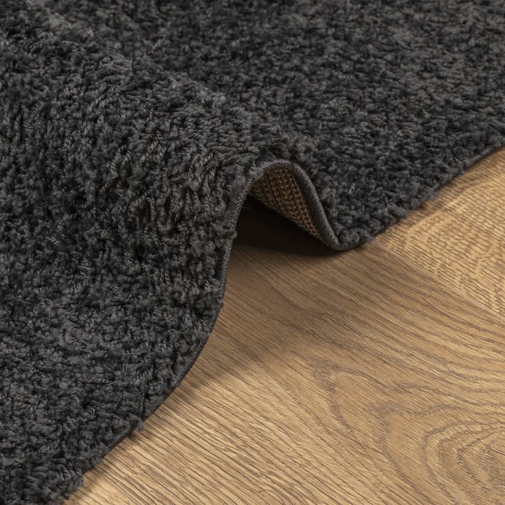 Shaggy Rug PAMPLONA High Pile Modern Anthracite 60x110 cm