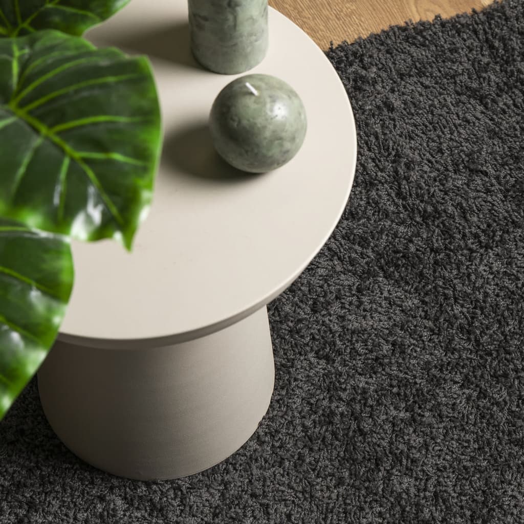 Shaggy Rug PAMPLONA High Pile Modern Anthracite 60x110 cm