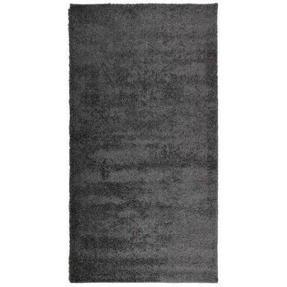 Shaggy Rug High Pile Modern Anthracite 80x150 cm