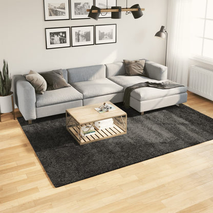 Shaggy Rug PAMPLONA High Pile Modern Anthracite 200x280 cm