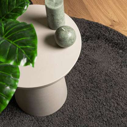 Shaggy Rug PAMPLONA High Pile Modern Anthracite Ø 240 cm