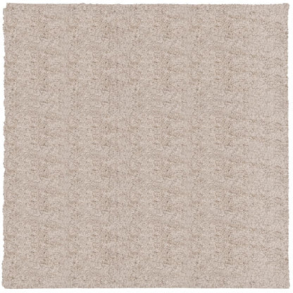 Shaggy Rug PAMPLONA High Pile Modern Beige 120x120 cm