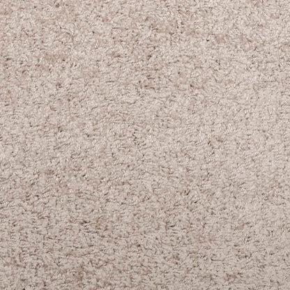 Shaggy Rug PAMPLONA High Pile Modern Beige 120x120 cm