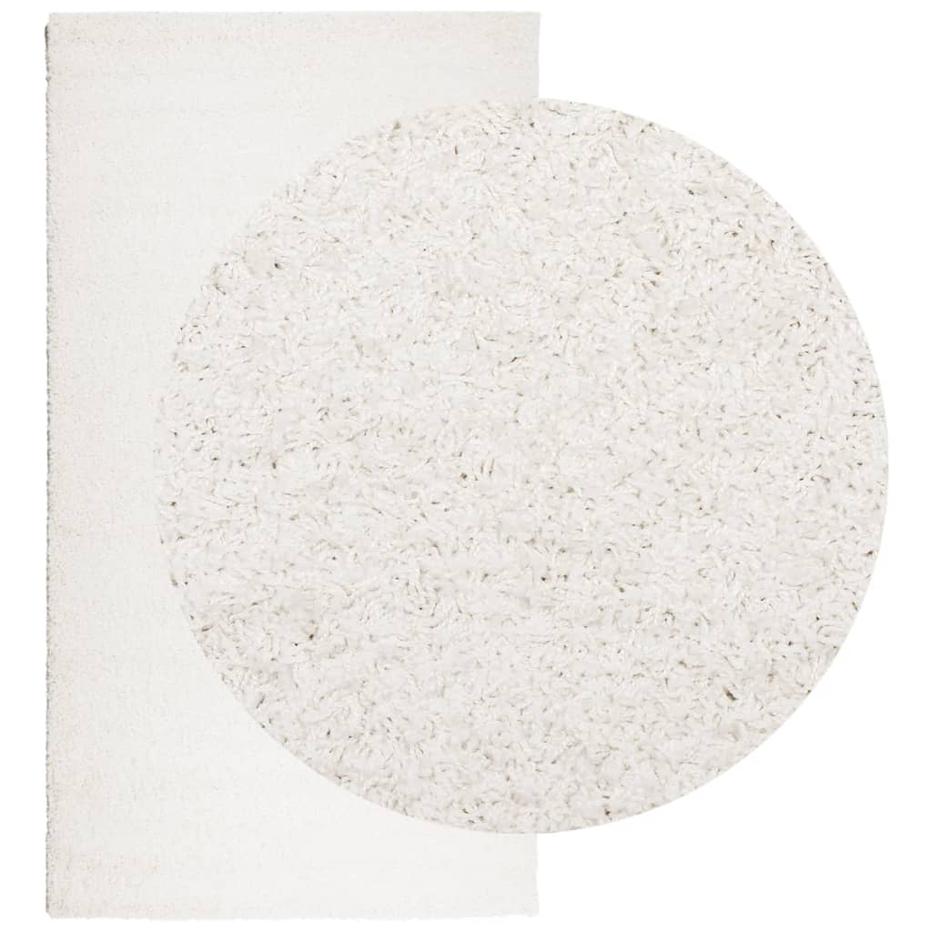 Shaggy Rug PAMPLONA High Pile Modern Cream 60x110 cm