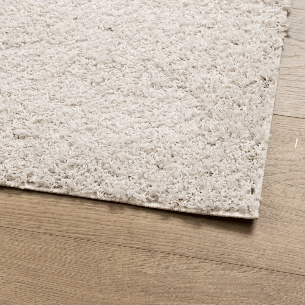 Shaggy Rug PAMPLONA High Pile Modern Cream 60x110 cm