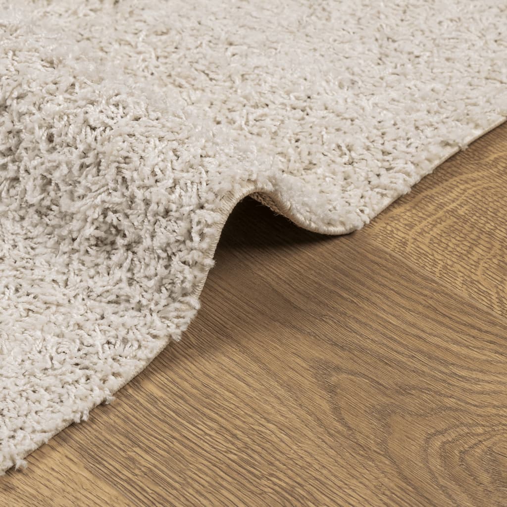 Shaggy Rug PAMPLONA High Pile Modern Cream 60x110 cm