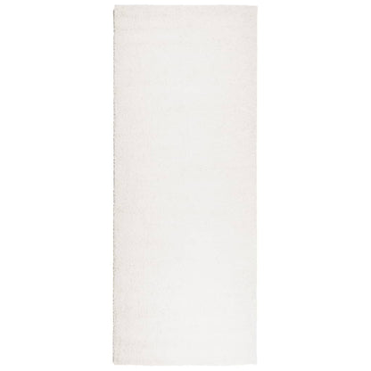 Shaggy Rug PAMPLONA High Pile Modern Cream 80x200 cm