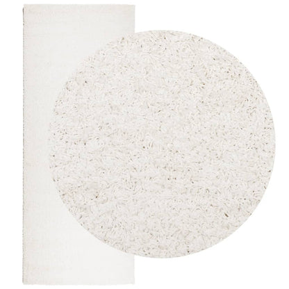 Shaggy Rug PAMPLONA High Pile Modern Cream 80x200 cm