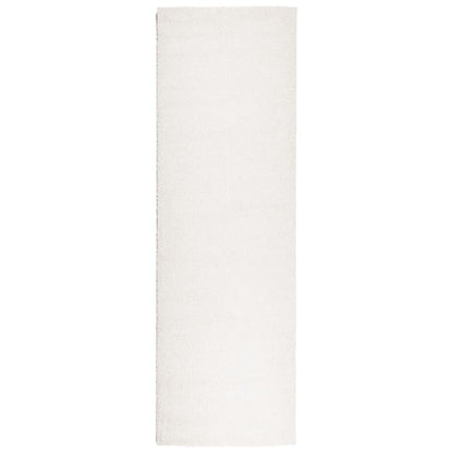 Shaggy Rug PAMPLONA High Pile Modern Cream 80x250 cm