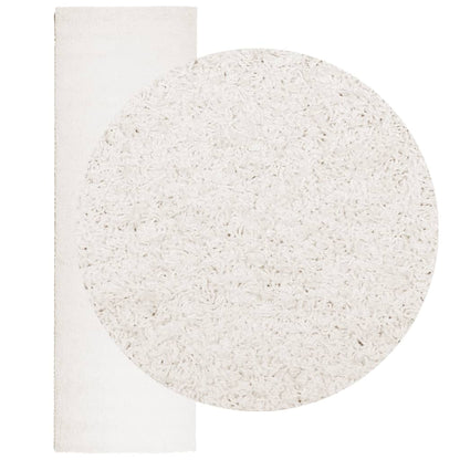 Shaggy Rug PAMPLONA High Pile Modern Cream 80x250 cm