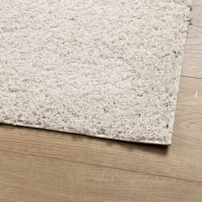 Shaggy Rug PAMPLONA High Pile Modern Cream 80x250 cm