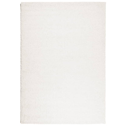 Shaggy Rug PAMPLONA High Pile Modern Cream 140x200 cm