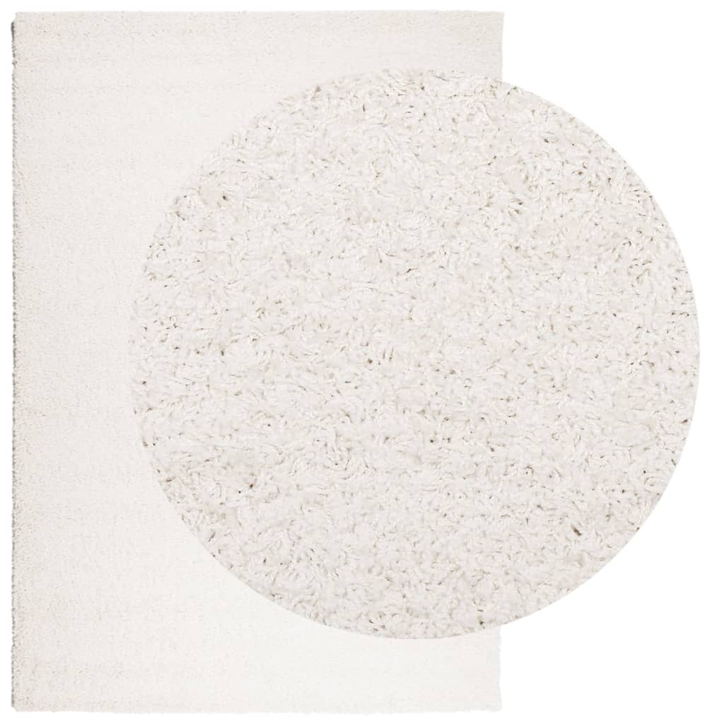 Shaggy Rug PAMPLONA High Pile Modern Cream 140x200 cm