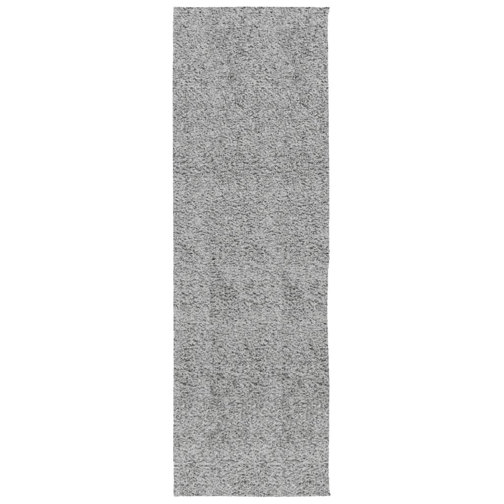 Shaggy Rug PAMPLONA High Pile Modern Grey 80x250 cm