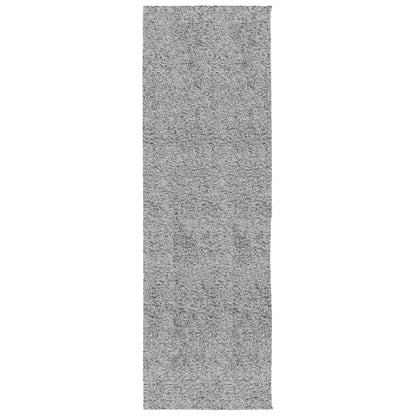 Shaggy Rug PAMPLONA High Pile Modern Grey 80x250 cm