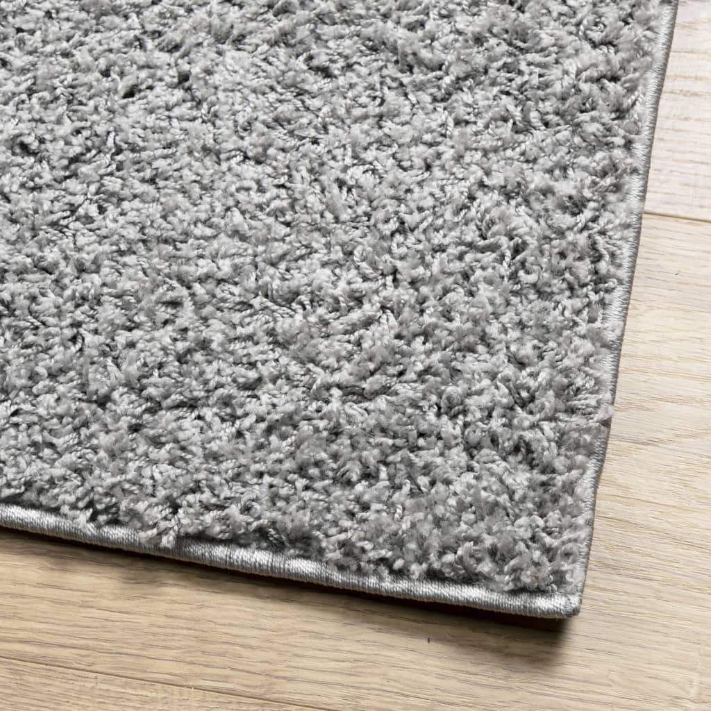 Shaggy Rug PAMPLONA High Pile Modern Grey 80x250 cm