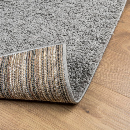 Shaggy Rug PAMPLONA High Pile Modern Grey 80x250 cm