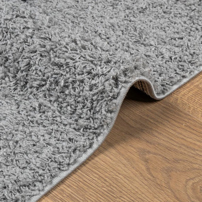 Shaggy Rug PAMPLONA High Pile Modern Grey 80x250 cm