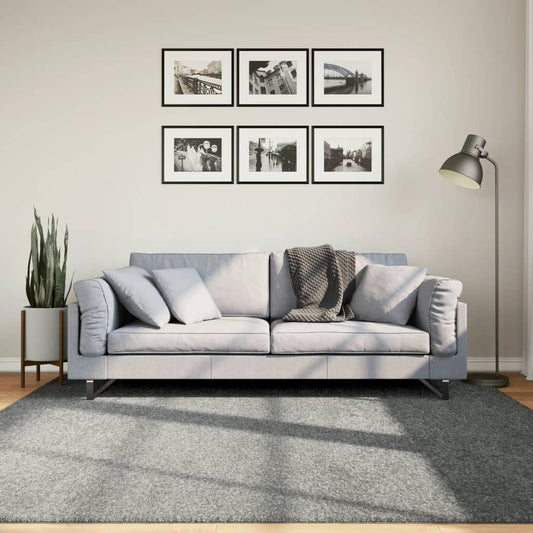 Shaggy Rug PAMPLONA High Pile Modern Green 200x200 cm