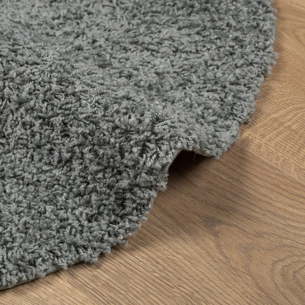 Shaggy Rug PAMPLONA High Pile Modern Green Ø 80 cm