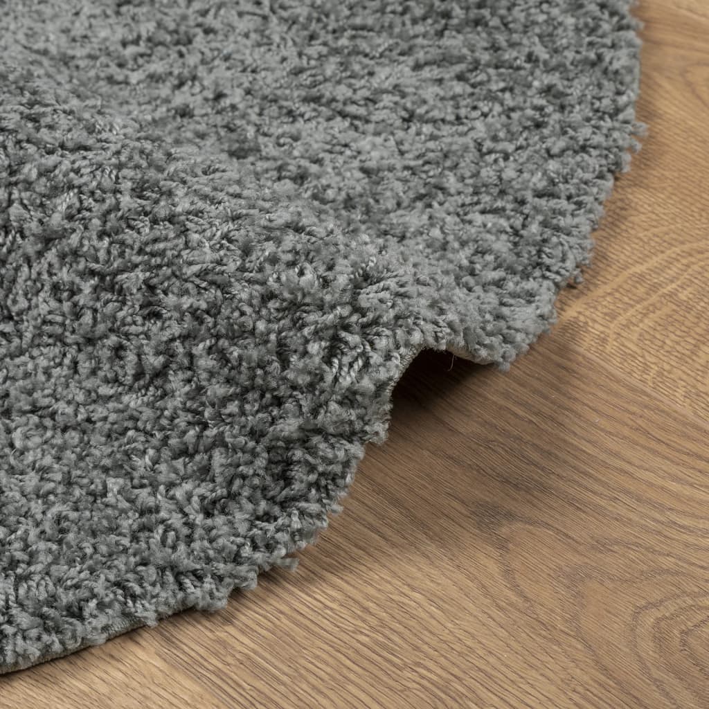 Shaggy Rug PAMPLONA High Pile Modern Green Ø 100 cm