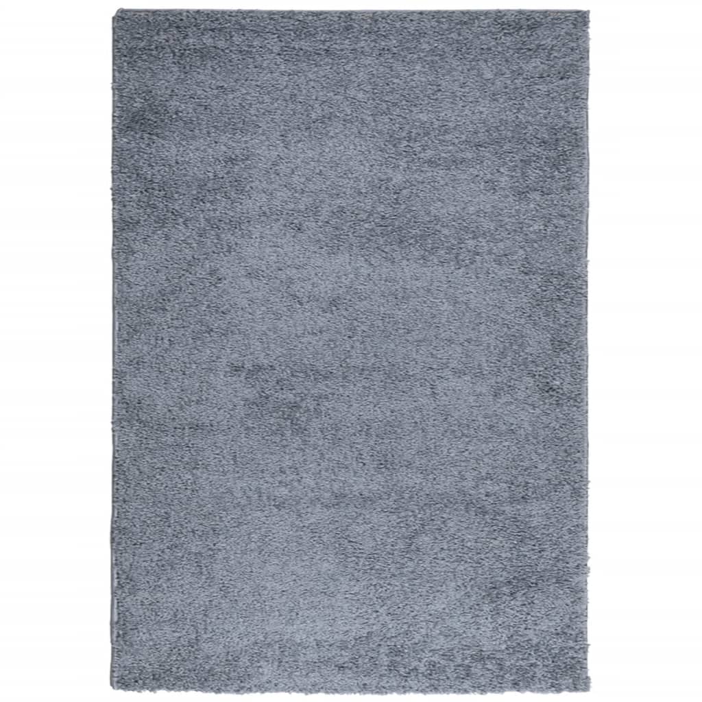 Shaggy Rug PAMPLONA High Pile Modern Blue 120x170 cm