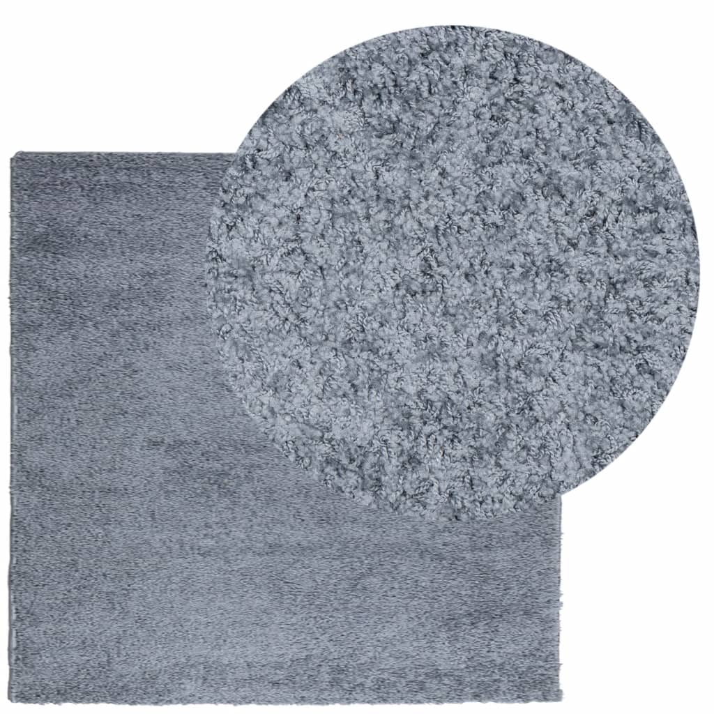 Shaggy Rug PAMPLONA High Pile Modern Blue 160x160 cm