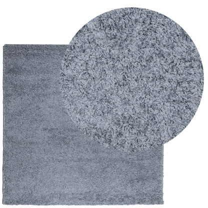 Shaggy Rug PAMPLONA High Pile Modern Blue 240x240 cm