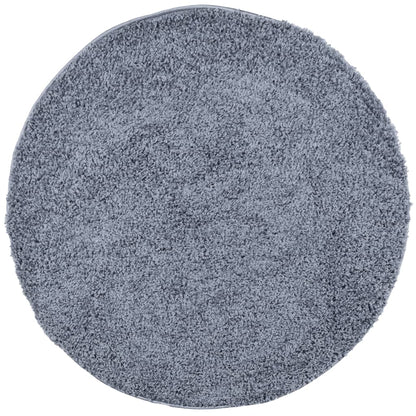 Shaggy Rug PAMPLONA High Pile Modern Blue Ø 100 cm