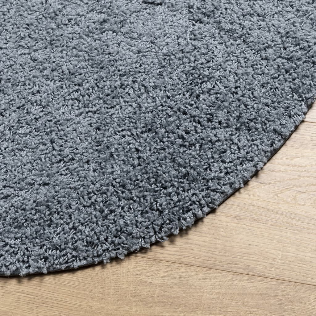 Shaggy Rug PAMPLONA High Pile Modern Blue Ø 160 cm