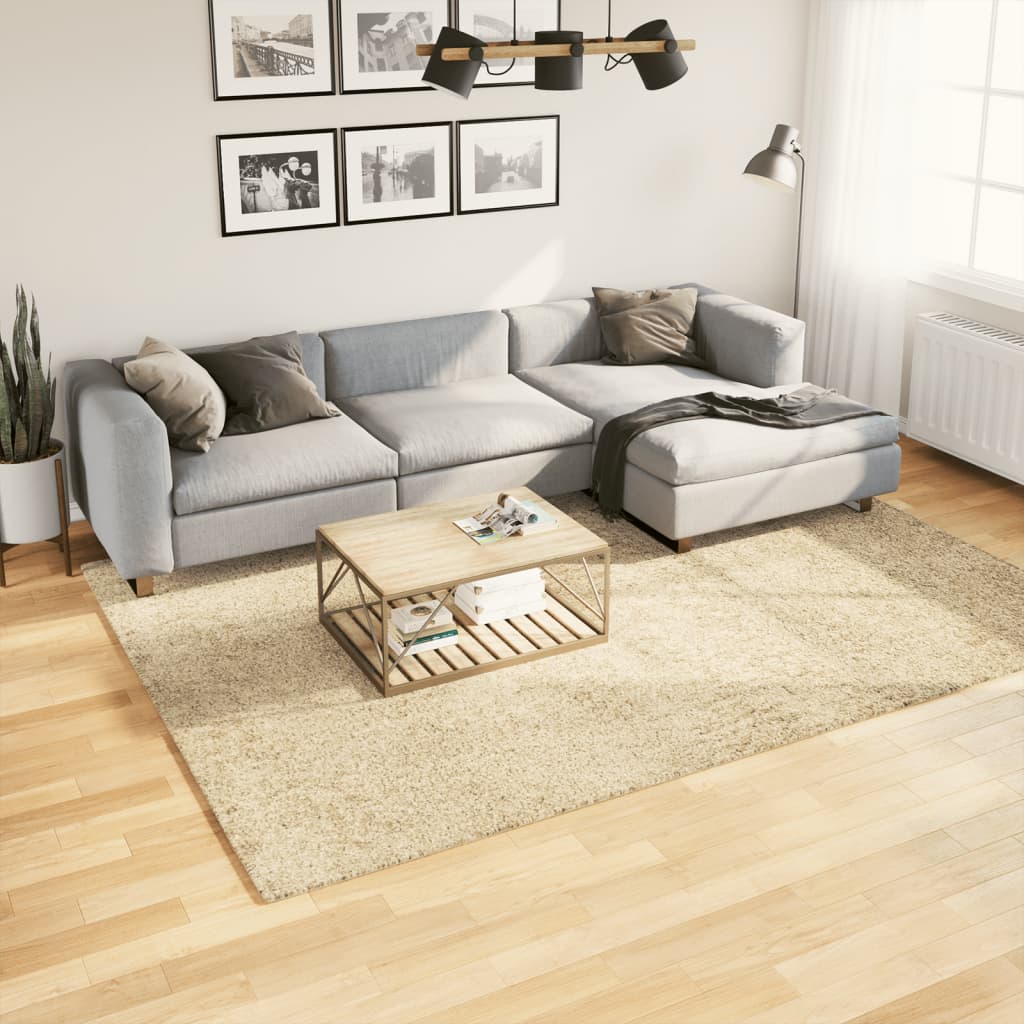 Shaggy Rug PAMPLONA High Pile Modern Gold 200x280 cm