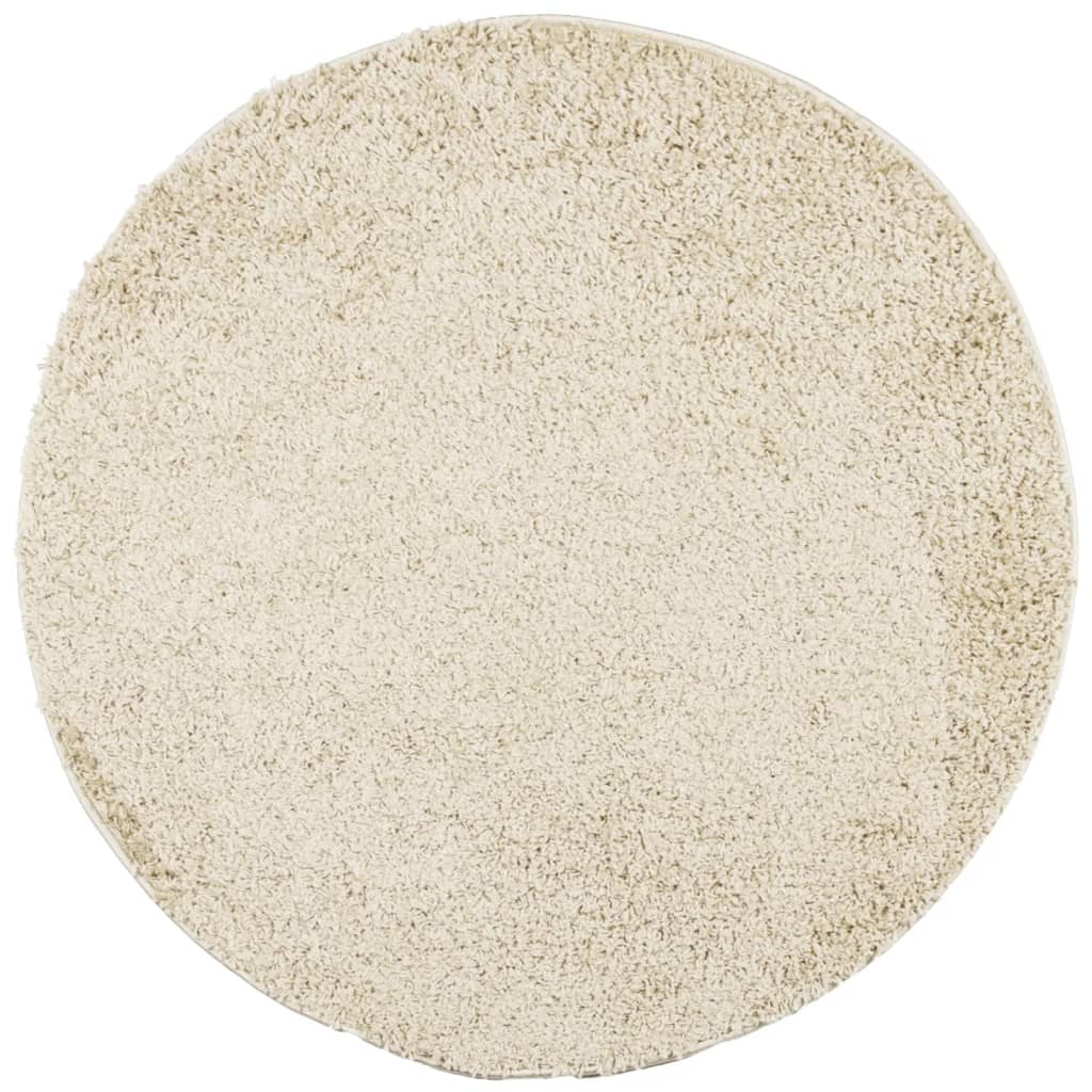 Shaggy Rug PAMPLONA High Pile Modern Gold Ø 100 cm