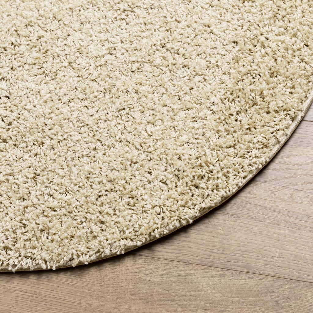 Shaggy Rug PAMPLONA High Pile Modern Gold Ø 100 cm