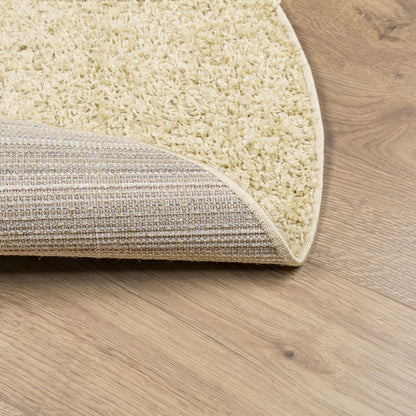 Shaggy Rug PAMPLONA High Pile Modern Gold Ø 100 cm