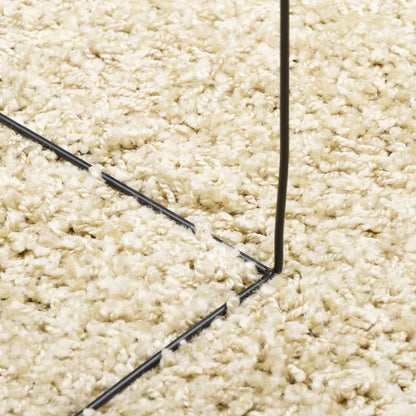 Shaggy Rug PAMPLONA High Pile Modern Gold Ø 100 cm