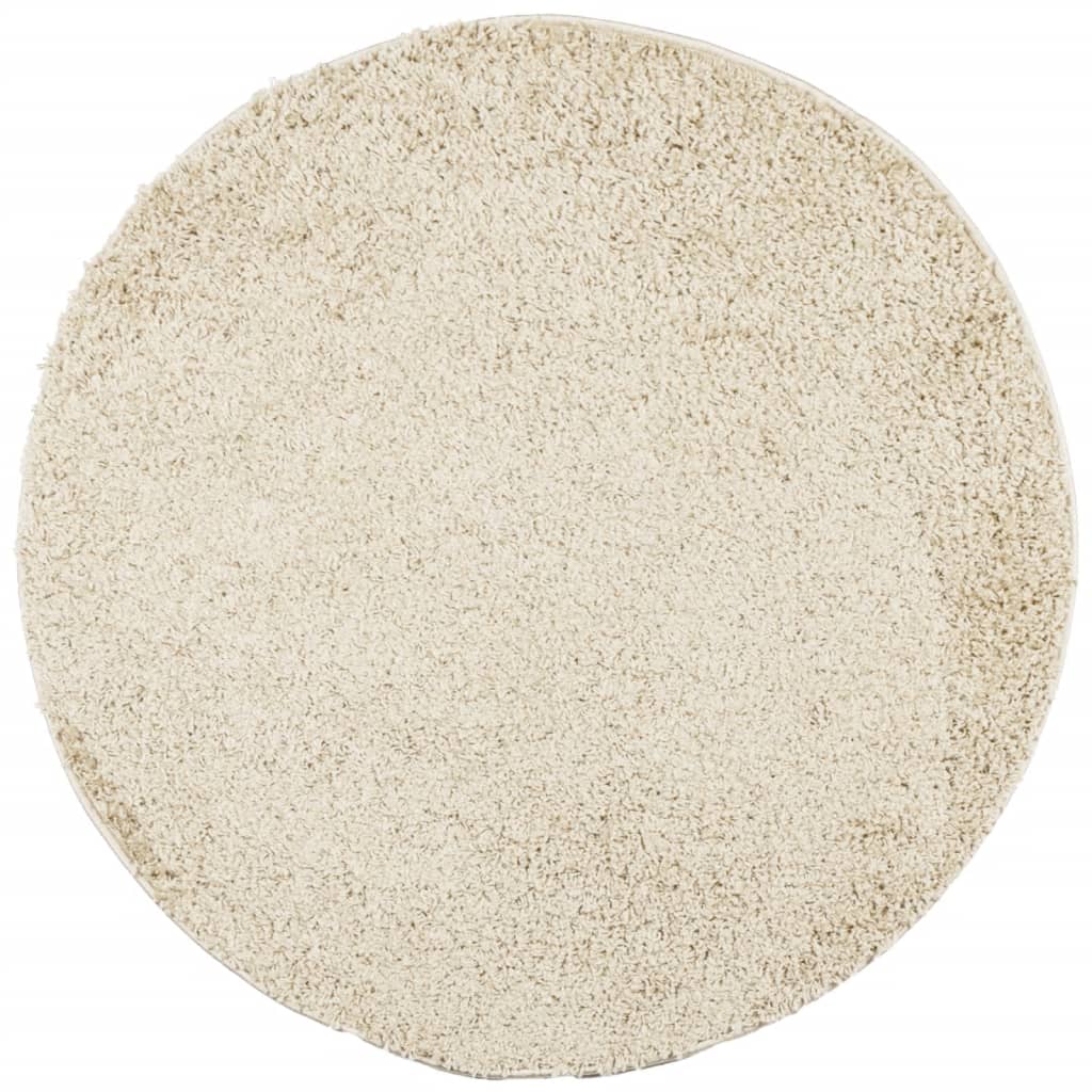 Shaggy Rug PAMPLONA High Pile Modern Gold Ø 120 cm