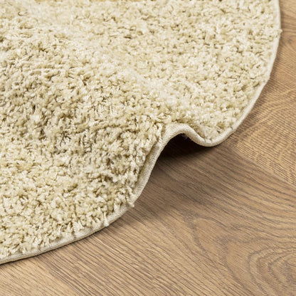 Shaggy Rug PAMPLONA High Pile Modern Gold Ø 120 cm