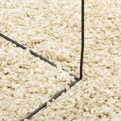 Shaggy Rug PAMPLONA High Pile Modern Gold Ø 120 cm