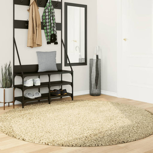 Shaggy Rug PAMPLONA High Pile Modern Gold Ø 200 cm