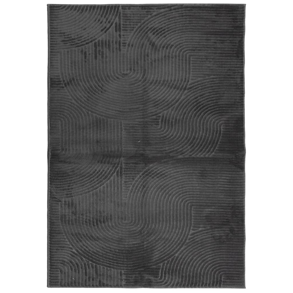 Rug IZA Short Pile Scandinavian Look Anthracite 140x200 cm