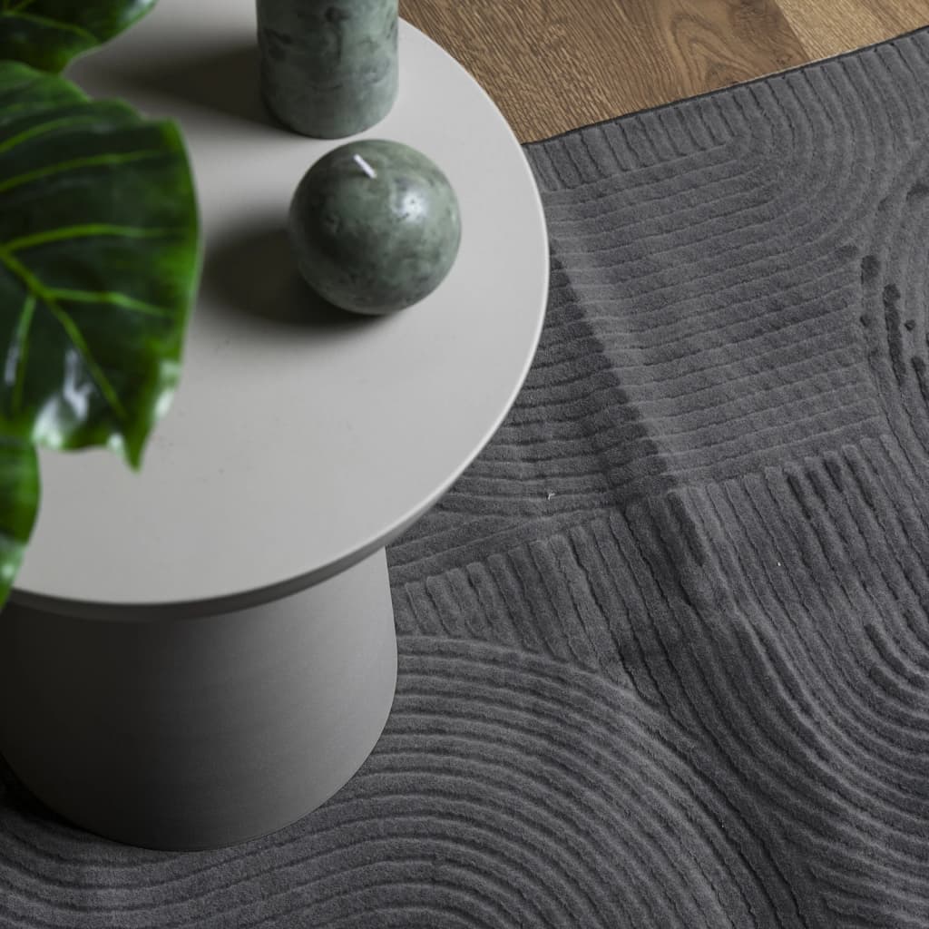 Rug IZA Short Pile Scandinavian Look Anthracite 140x200 cm