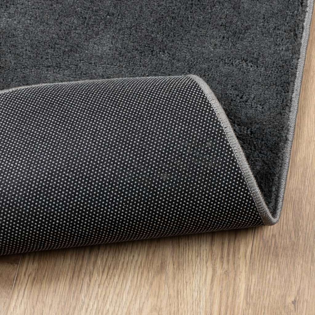 Rug OVIEDO Short Pile Anthracite 200x280 cm