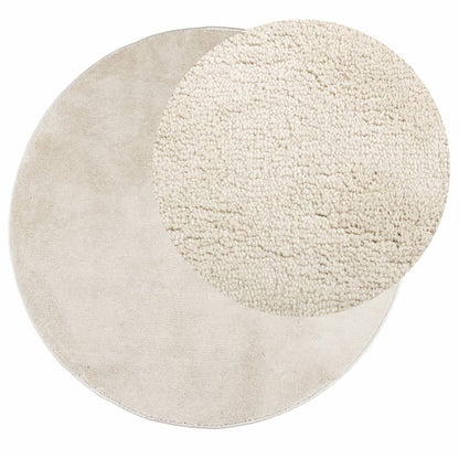 Rug OVIEDO Short Pile Beige Ø 80 cm