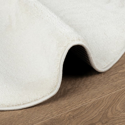 Rug OVIEDO Short Pile Cream Ø 80 cm