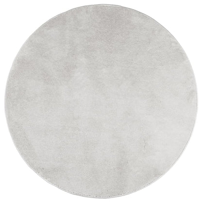 Rug OVIEDO Short Pile Grey Ø 100 cm