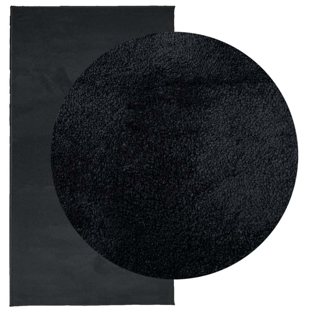 Rug OVIEDO Short Pile Black 60x110 cm